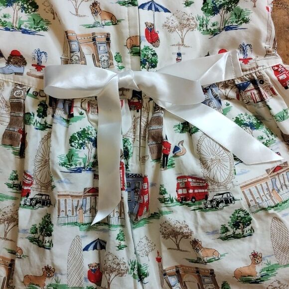 Papa Dress 4T London Themed Cotton Lined Graphic British Spring Easter - Picture 8 of 9